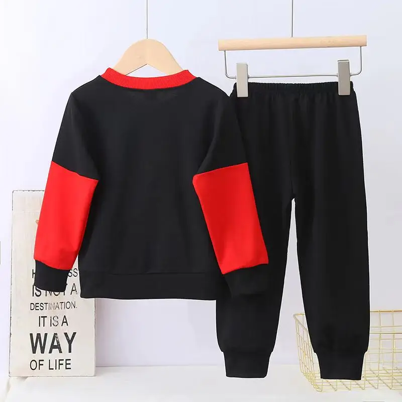 Autumn Baby Boy Clothes Set Children Girls Spider-Man Sweatshirts And Pants 2pcs Suit Sweet Kid Pullover Top Bottom Pajamas