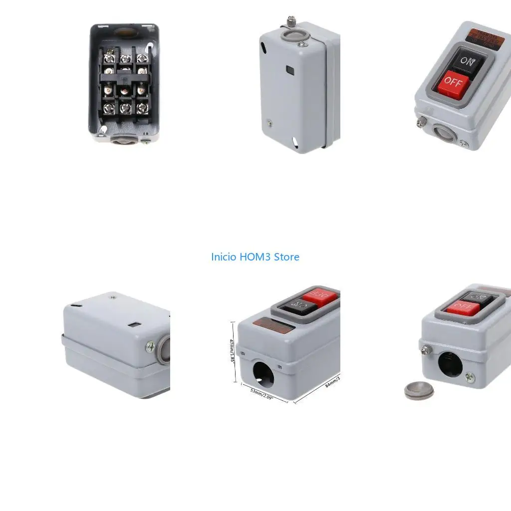 A5YD TBSN-315 AC 380V 15A 2.2KW ON/OFF 3 Phase Self-Locking Power Push Button Switch