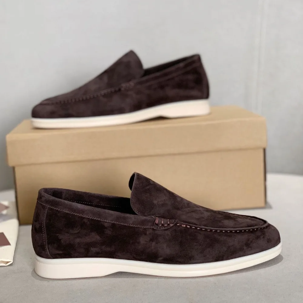 Women Casual Shoes with Cow Tendon Soft Sole Single Foot High End Design Suede Thick Sole Single Shoe Lefu Shoes YZBL781