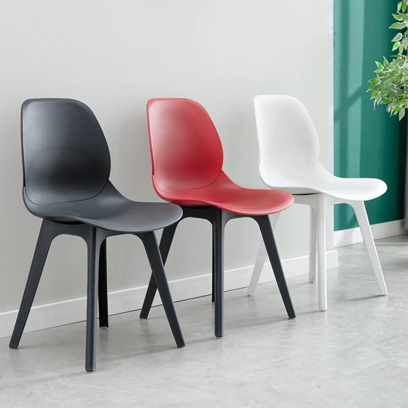 

Simple plastic dining chair for home sitting comfortable back stool ergonomic creative casual thickened chair