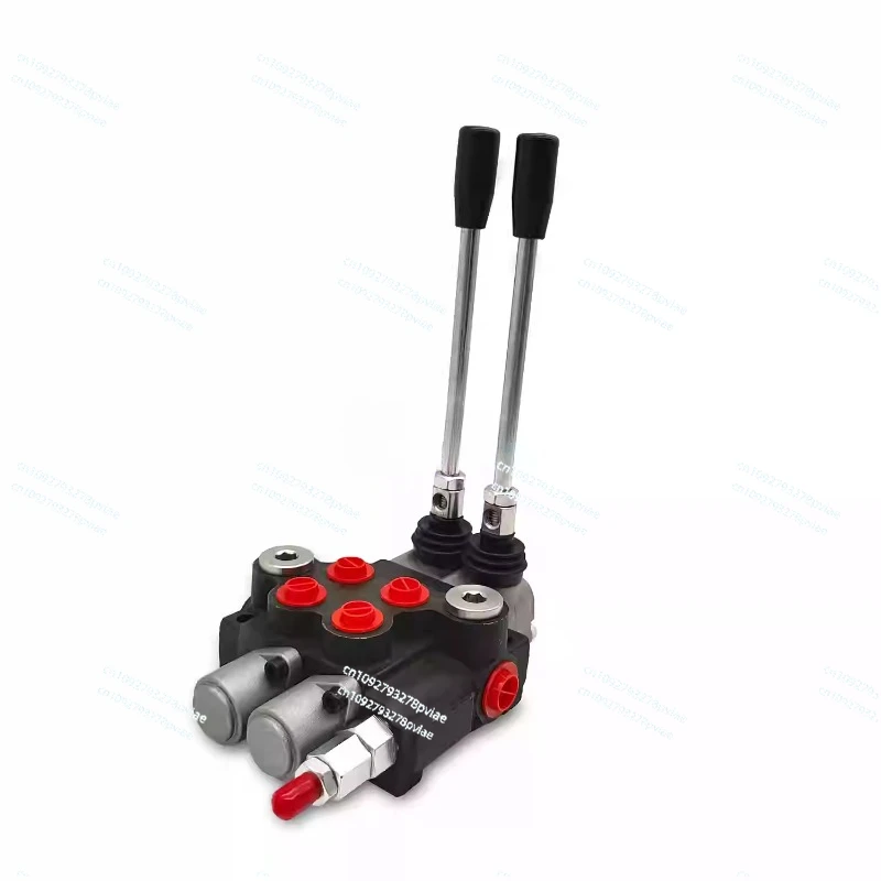 P40 1/2/3 Spool Hydraulic Flow Control Valve SAE Ports Adjustable Relief Lever Handle Double Acting Parallel Center Tractor Load