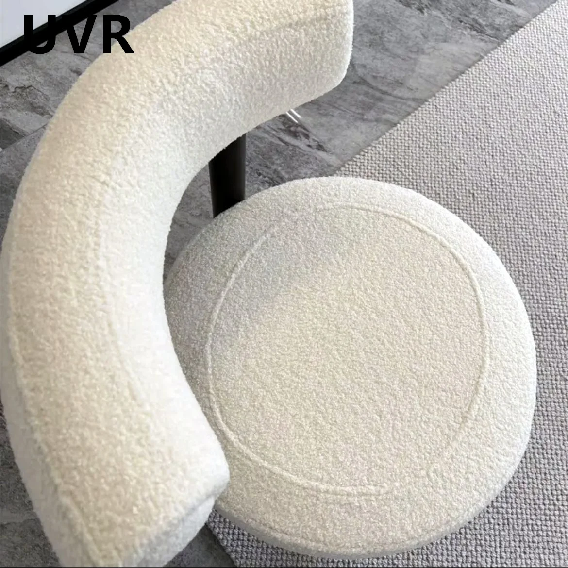 UVR Bedroom Backrest Chair Vanity Stool Home Vanity Chair Backrest Chair High Rebound Sponge Cushion Manicure Makeup Bench