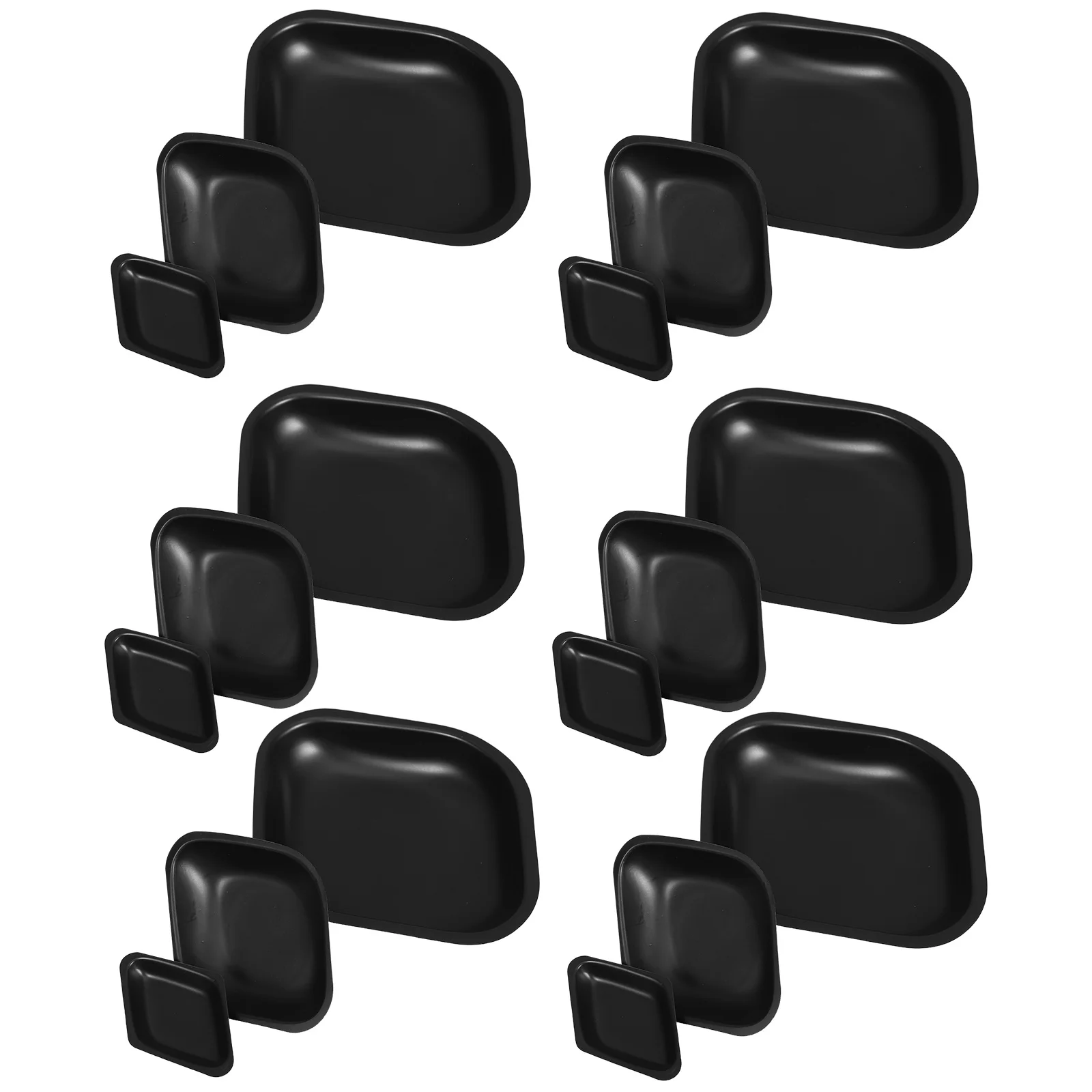 

30 Pcs Epoxy Plastic Weighing Pan Lab Sample Tray Food Weight Dish Mixing Pans Black