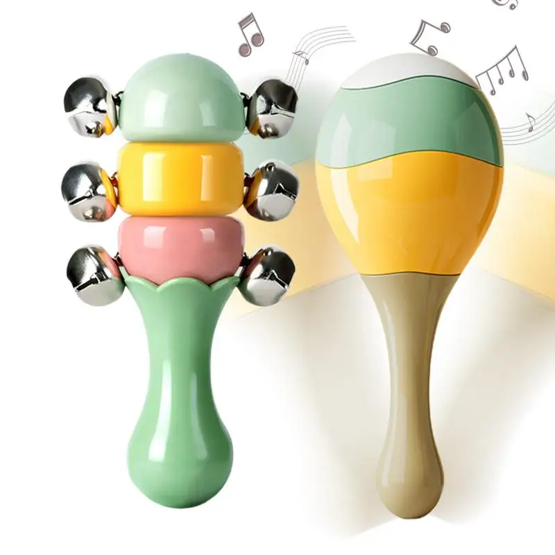 

Handheld Rattle Toy Hand Drum Music Shaker Children Rattle Soothing Toys Visual Tracking Exercise Educational Toy Early Child