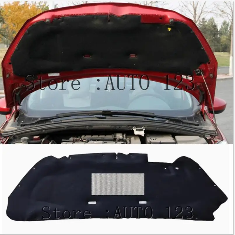 2009 -2013 for Peugeot 408  308 Hood Engine Sound Heat Insulation Cotton Pad Soundproof Mat Cover Engine lining Engine cover