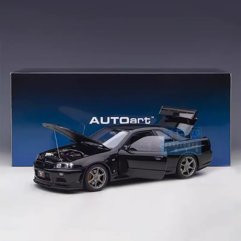 AUTOART Maßstab 1:18 Skyline GT R34 V-Spec Legierung Simulation Auto Modell Klassiker Erwachsene Souvenir Geschenk Statische Anzeige