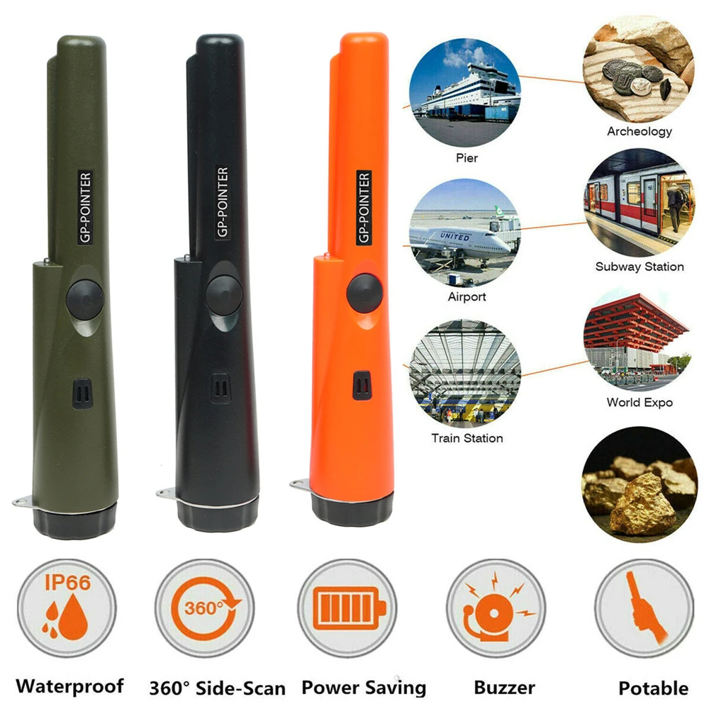 Handheld Metal Detector Metal Pinpointing Rod Detector GP-pointer Waterproof IP66 Metal Gold Detector Tester For Coin Gold