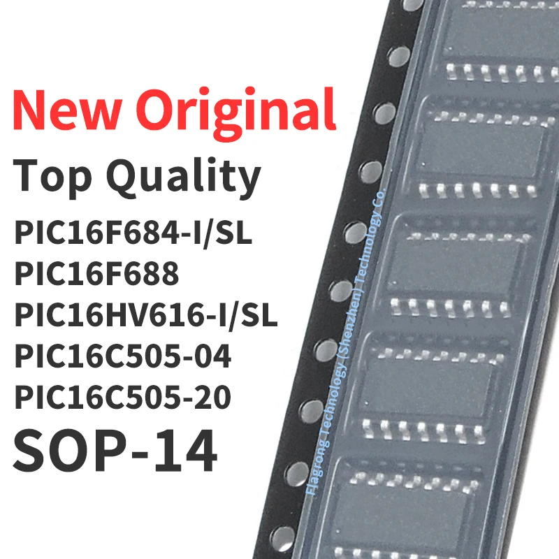 (1 Piece) PIC16F684 PIC16F688 PIC16HV616 PIC16C505-04 PIC16C505-20 -I/SL SOP-14 Chip IC New Original