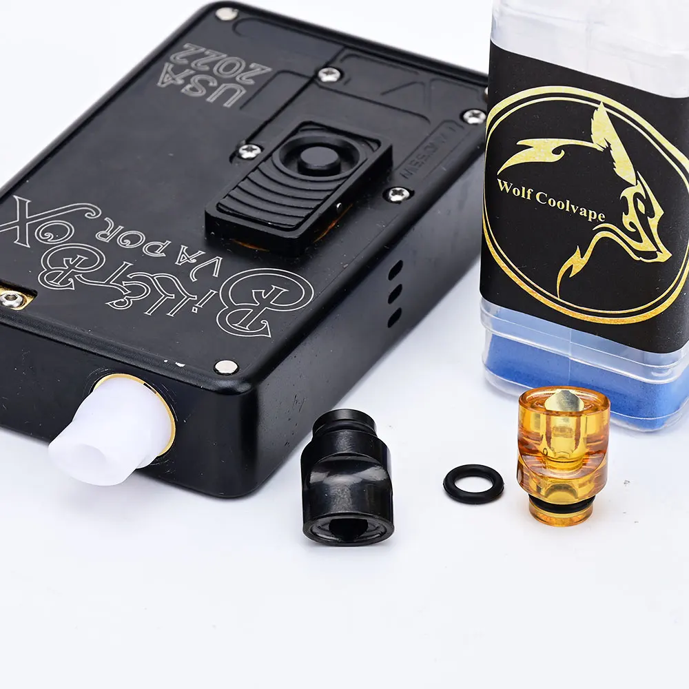 2PCS Wolfcoolvape 510 Drip Tip Whistle Tip 510 mtl Drip Tip pei pc for BB / Billet / Boro RDA / RTA / RDTA Atomizer