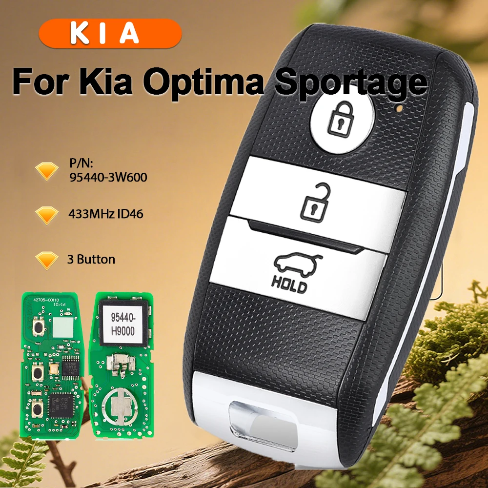 

KEYECU 95440-3W600 433MHz ID46 Chip for Kia Optima Sportage 2013 2014 2015 2016 Smart Remote Key Fob