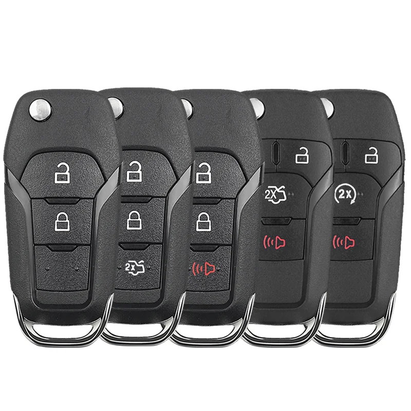 YAYUN 2/3/4 Buttons Flip Remote Key Shell Case Explorer Ranger AKFDF120 For FORD 2015-2019 F-150 Fusion F-250 F-350 Focus MK MK7