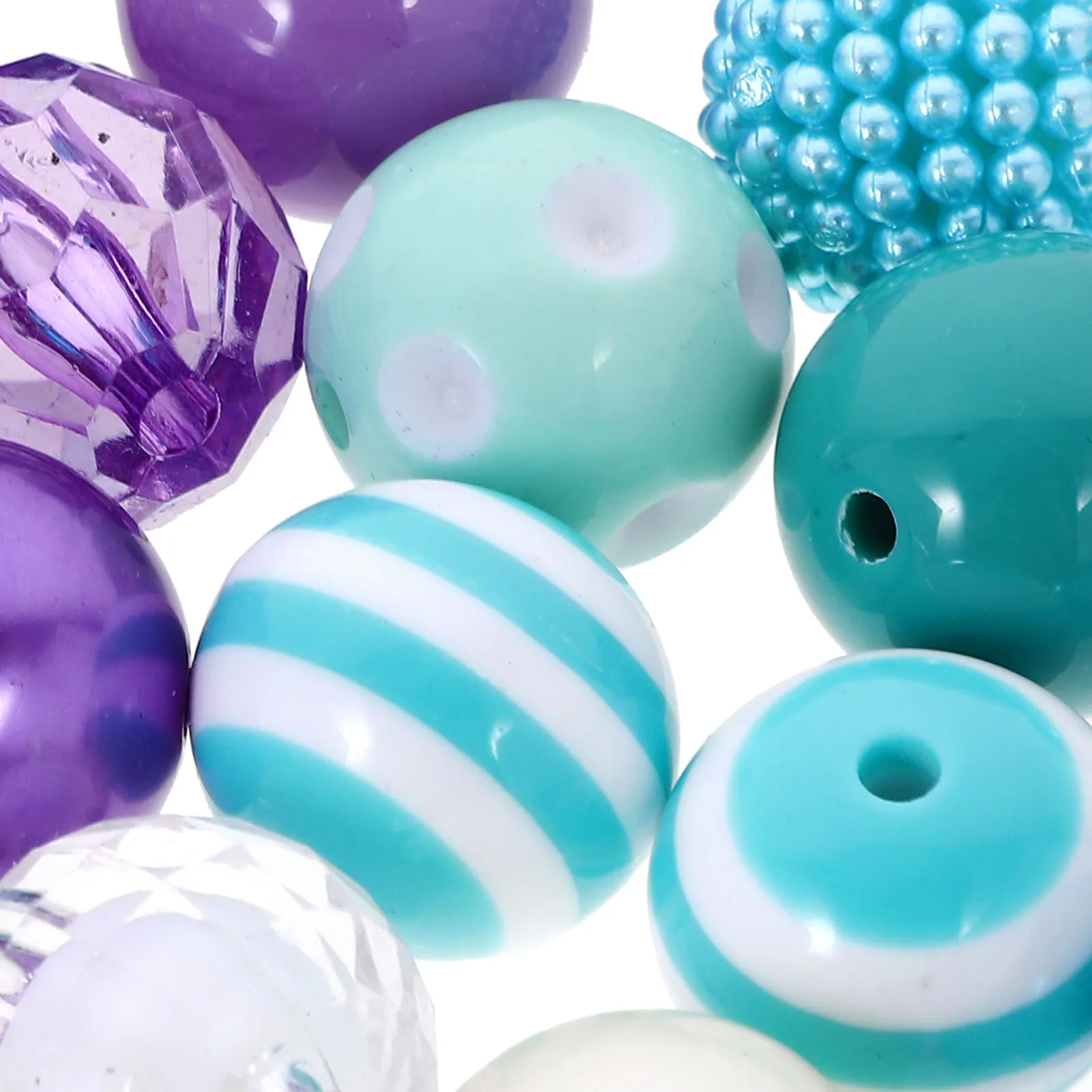 

50Pcs Acrylic Beads DIY Bracelets Necklaces Accessories Loose Spacer Beads for Jewelry Making Crafts DIY Crafts Accessories