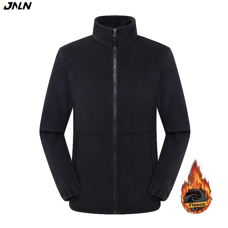 JNLN Winter Polar Fleece Jackets Men Windproof Thermal Soft Shell Jacket Outdoor Sports Hiking Camping Skiing Climbing Warm Coat