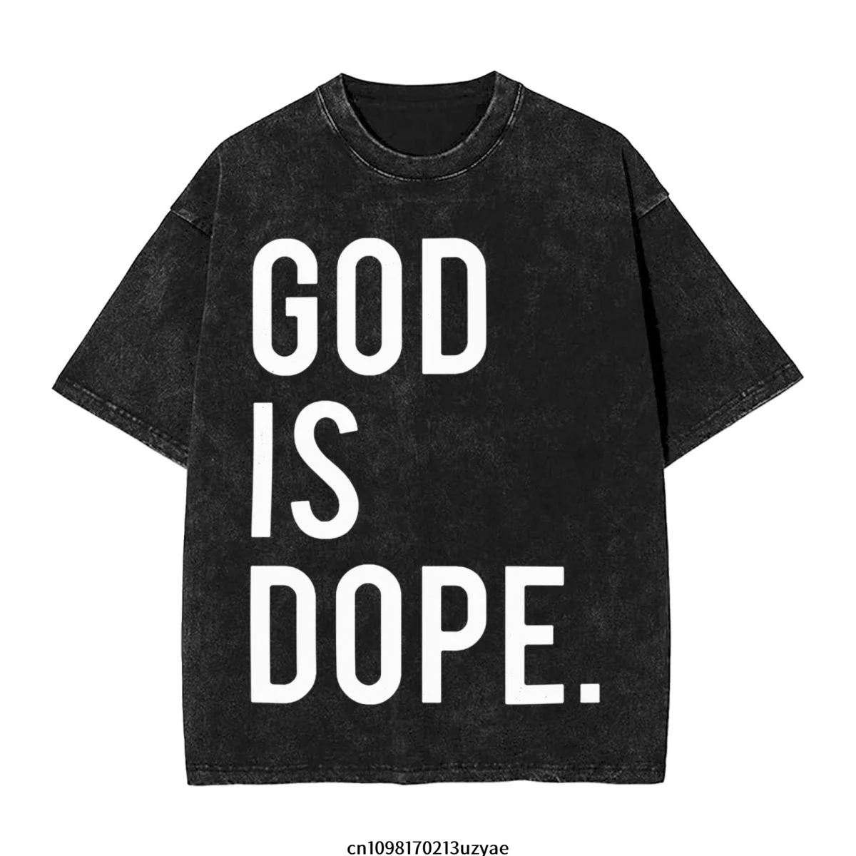 

Мужская винтажная хлопковая футболка с короткими рукавами God Is Dope, летняя футболка в стиле хип-хоп