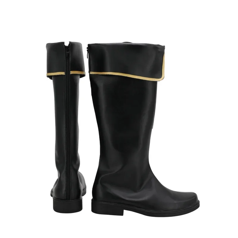 Аниме Черный клевер Yami Sukehiro Черная обувь для косплея Yami Sukehiro Длинные сапоги черный парик Хэллоуин Карнавальный костюм для вечеринки M17