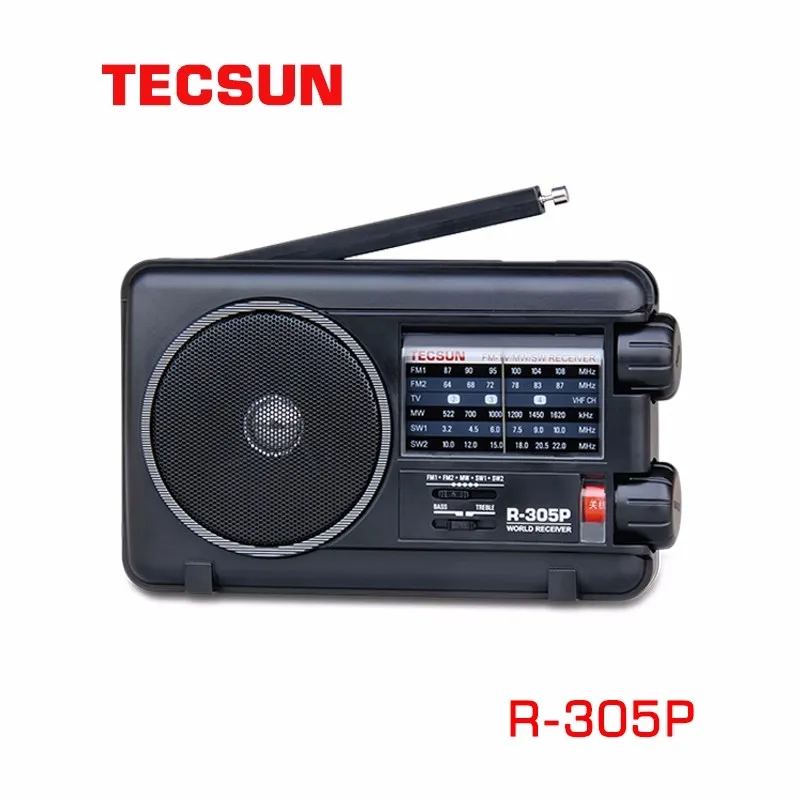 New Tecsun R-305 R-305P Full Band Radio Digital FM SW Stereo Radio Receiver Louder speaker Music Player Portable Radio