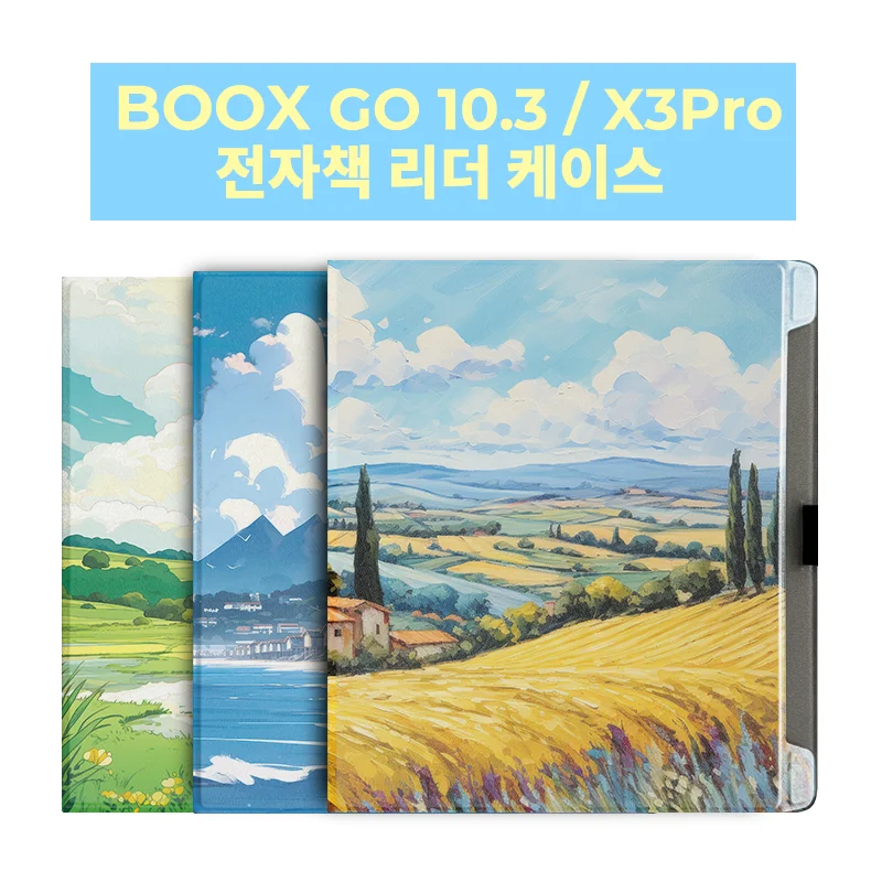 Twosheep Case for Boox Go 10.3 Boox NoteX3 Pro and Boox T10c Magnetic Flip Auto Sleep Wake No Shell Design oil painting pattern