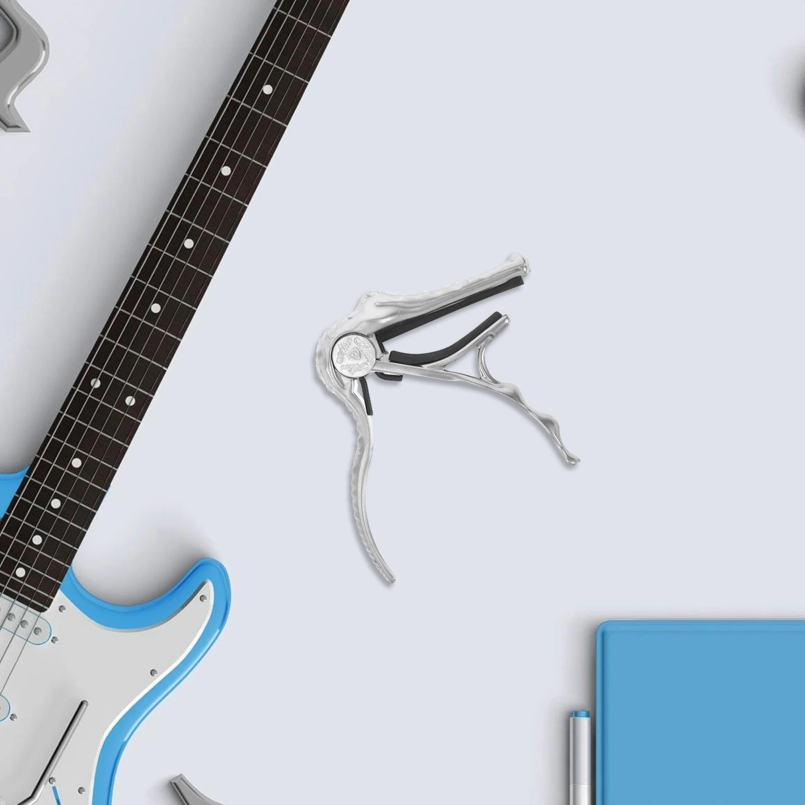 

Guitar Capo Electronic Tuner Electric Accessories Classical for Ukulele Cool Metal