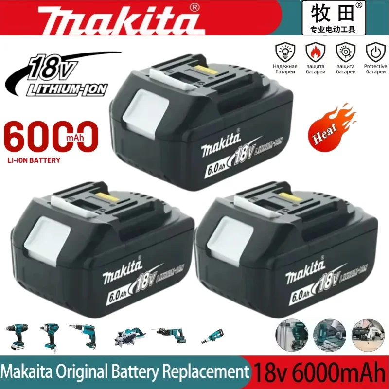 

New Full Capacity Makita 18V Li-Ion Battery 6000mAh 100% Original Fit BL18 Series Electric Saw Blower Grass Trimmer