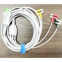 Mindray IPM T uMEC 12-Pin Integrated 3-Lead ECG Cable - Clip-Style EA6232A for Patient Monitors