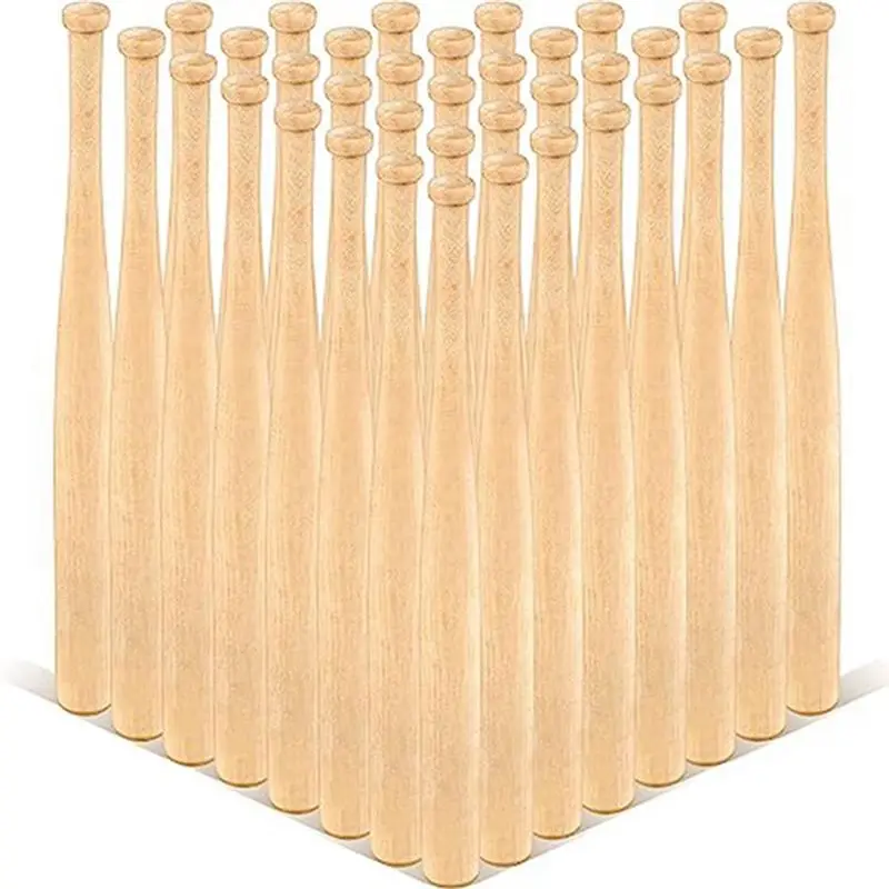 

ABKW-36 PCS Mini Baseball Bat 7 Inch Unfinished Small Wooden Bats Unpainted For Painting Keychain
