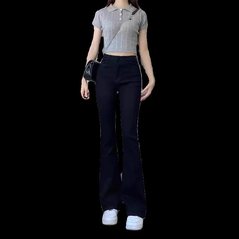 

Джинсы для женщин с высокой талией для офисной работы, деловые, деловые, элегантные, шикарные, базовые, простые, необходимые, умные, повышенное качество, текстура