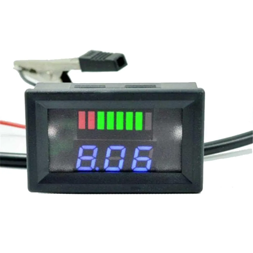 Digital Voltmeter Battery Gauge 12V 72V for Car Marine Motorcycle with Battery Power Indicator and Voltage Meter