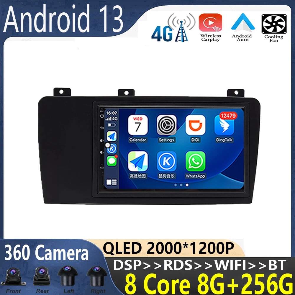 

android 13 For Volvo XC70 V70 S60 2004-2009 Car Multimedia Video Player GPS Navigation stereo Carplay WIFI+4G QLED screen