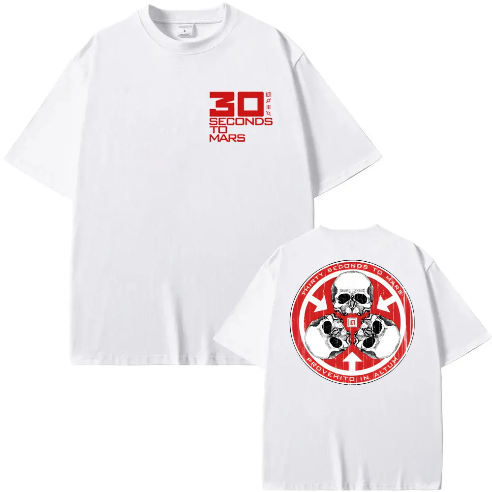 

30STM DISTRESSED LOGO TEE Thirty Seconds To Mars Store Tee-shirt Summer Hip Hop Short Sleeve Harajuku Tshirt 100%Cotton Tees