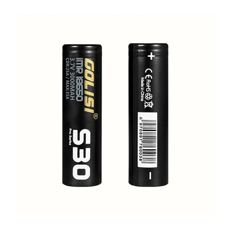 Original Golisi S30 IMR 18650 Battery 3000mAh 3.7V 35A Rechargeable Lithium Batteries Big Capacity High Power Racing Cell