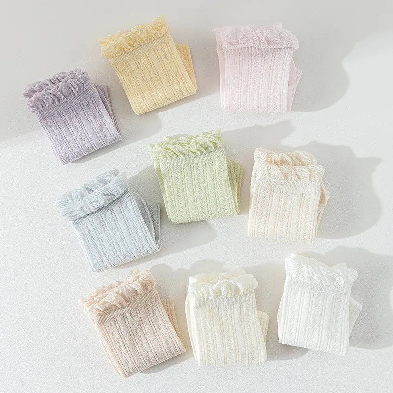 

10 pairs Women Casual Fashion Thin Breathable Loose Socks Women Stockings New comfortable Solid Color Knee High Socks