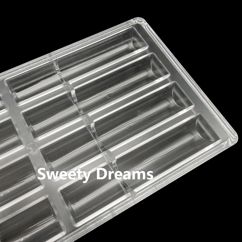 8 Cavity Plastic Mould Candy Long Strip Candy Molds  Polycarbonate Chocolate Bar Molds Tray Chocolate Candy Pastry Tool