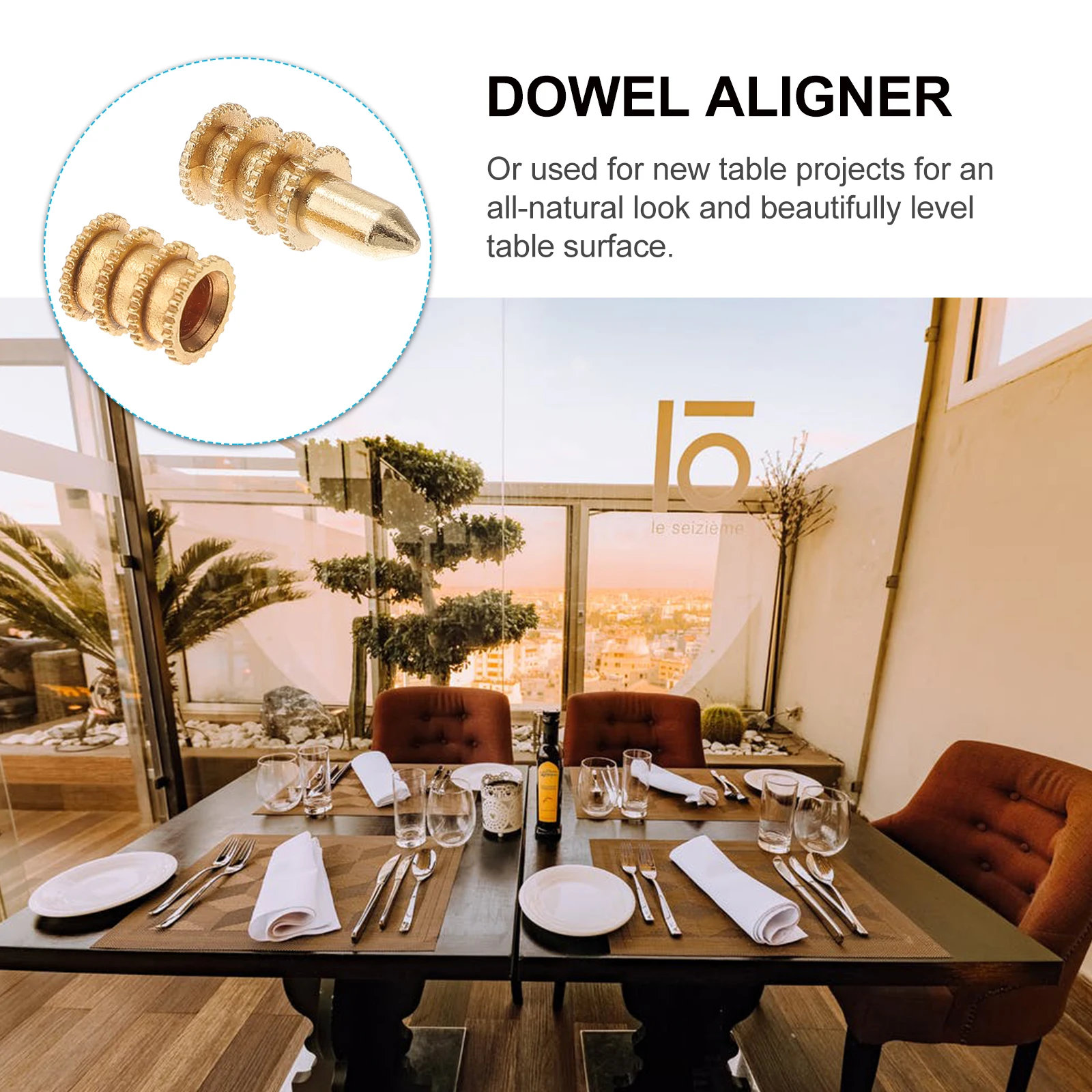 

20pcs Copper Positioning Pin Table Bolt Sleeve Leaf Connector Golden Zinc Alloy Hidden Dowel Aligner Hardware