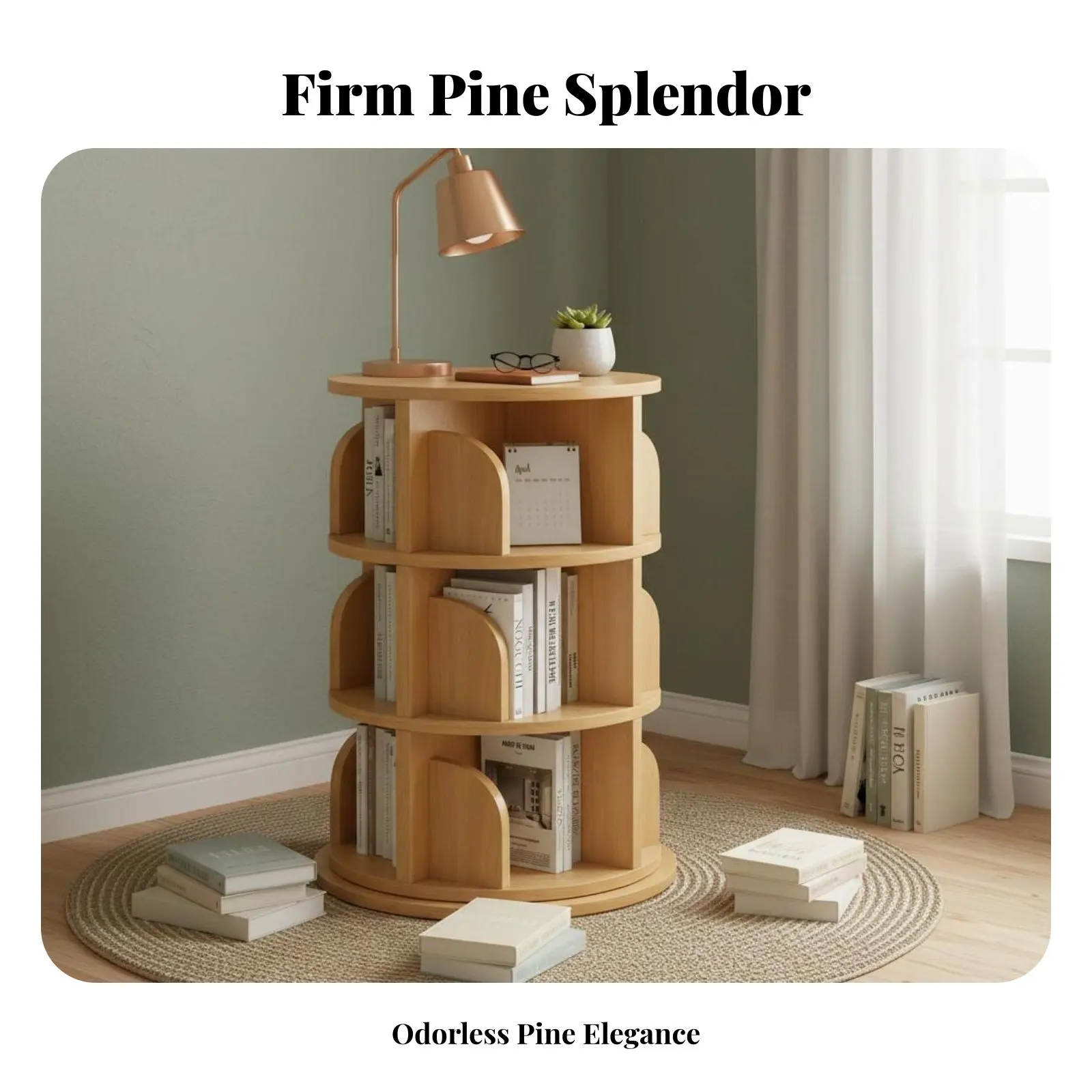 

Rotating Book Revolving Rack 360° Rotation Rotating Book Display Revolving Rack Space Saving Large Capacity for Children