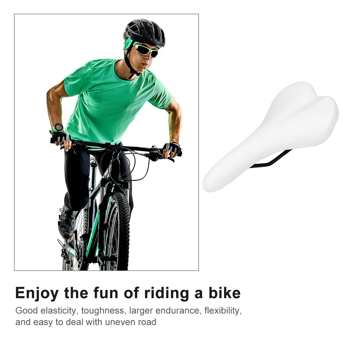 Bicycle Seat Cover Comfortable Wide Padding Enhanced Support Ride Comfort Anti-Slip Bike Saddle For Mountain Road Kids