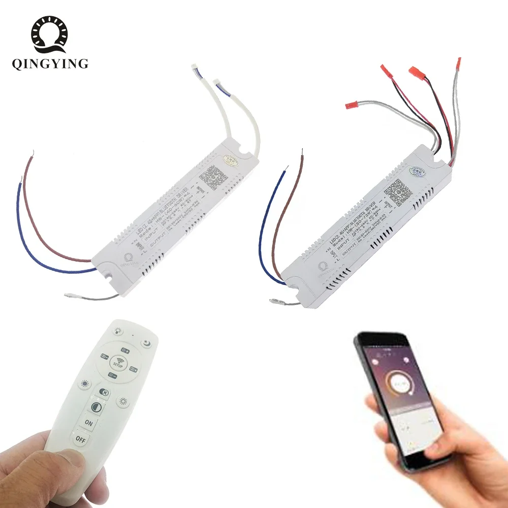 

1pcs AC220V 2.4G RF Remote Control Intelligent LED Driver 12-40W 36-50W 40-60W 50-72W X2 X4 X6 X8 240mA Dimming Driver