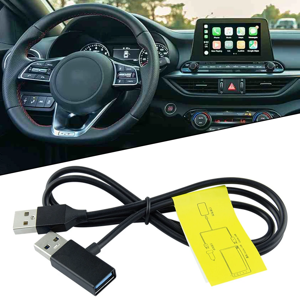 USB Car Power Supply Cable Work For For Car Charger CarlinKit For Android 13 CarPlay Ai Box Power Supply Connection Harness