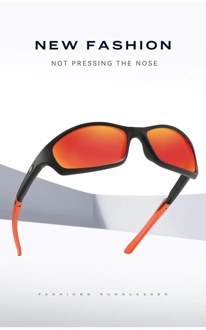 COHK Modische Faltbare Polarisierte Sonnenbrille für Männer und Frauen Markendesign Vintage Tragbare Klappbare Sport-Outdoor-Sonnenbrille UV400 – Detail 2