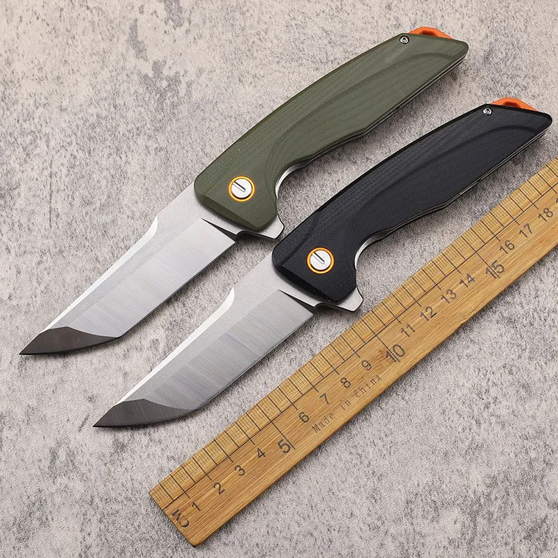 

G10 Handle 8CR14 Stainless Steel Blade Folding Knife Outdoor Camping Fishing Pocket Fruit Survival EDC Utility Knife With Clip