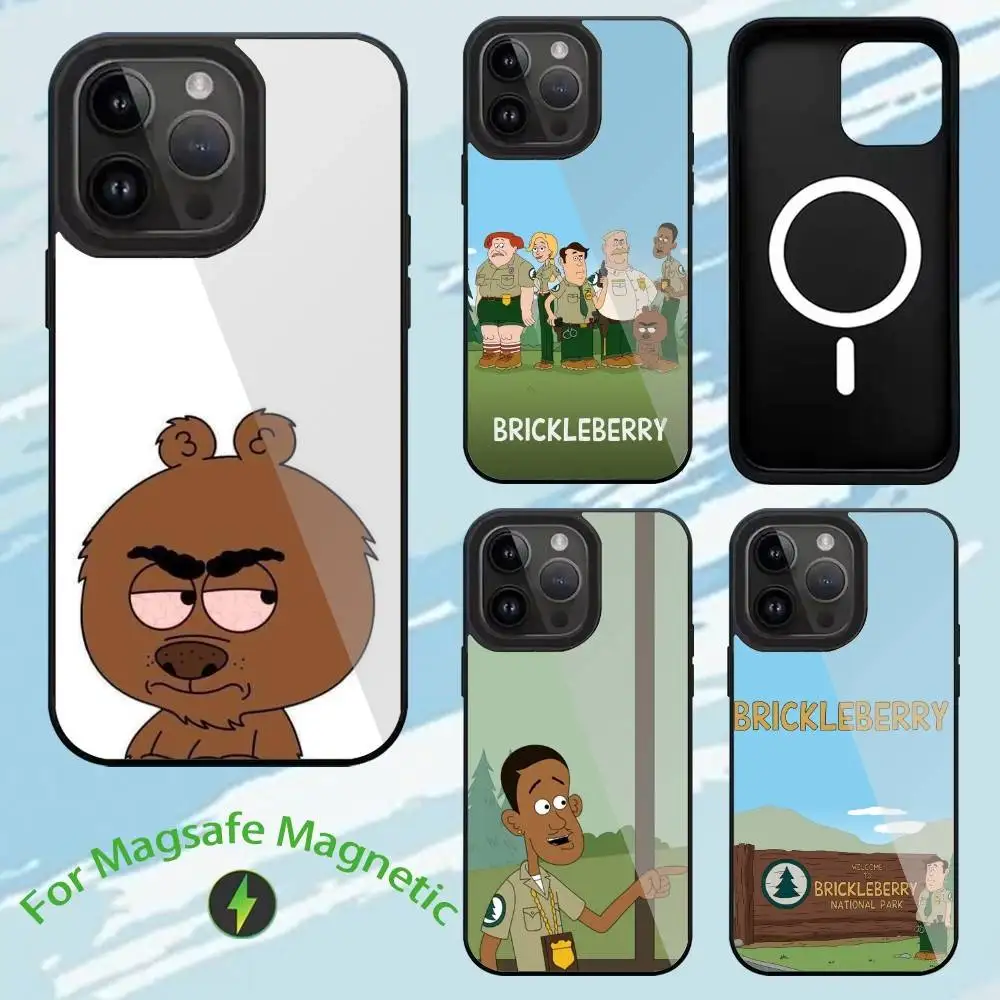

B-Brickleberry Phone Case For iPhone17,16,15,14,13,12,11,Plus,Pro,Max For Magsafe Wireless Charging cover