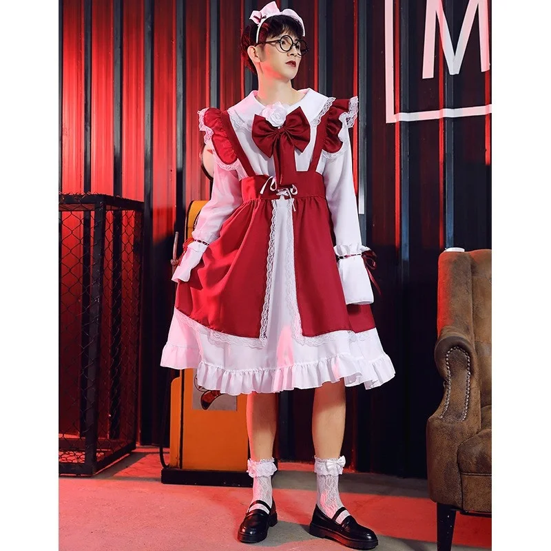 

Lolita Dr for Men in Character Costume Maidservant Drag King Cany Annual Meeting Masquerade Par loween Costume