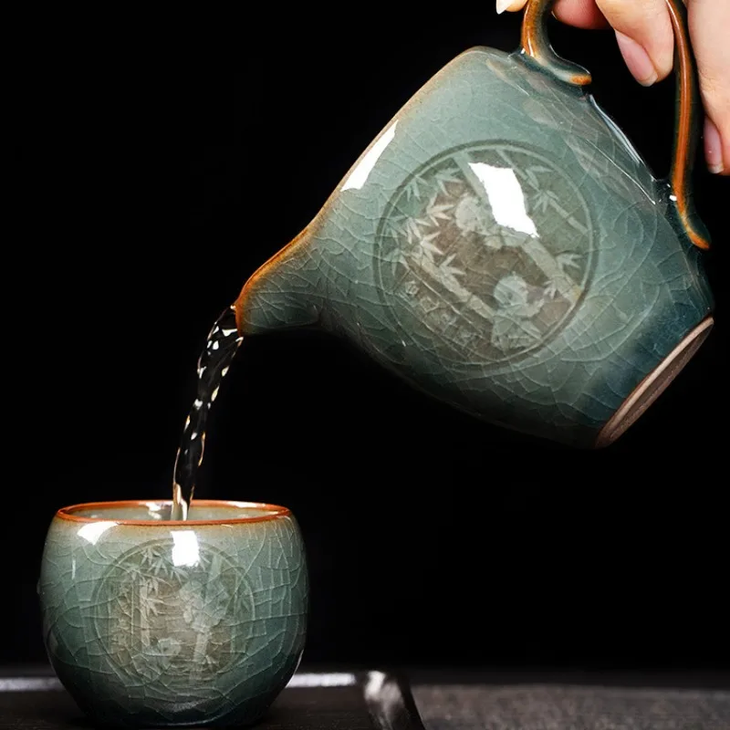 Jingdezhen household light luxury ceramics office teapot teacup