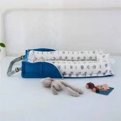 Espreguiçadeira de bebê para barriga, portátil, dobrável, ninho de bebê, ajustável, respirável, cama de dormir para bebês de 0 a 24 meses