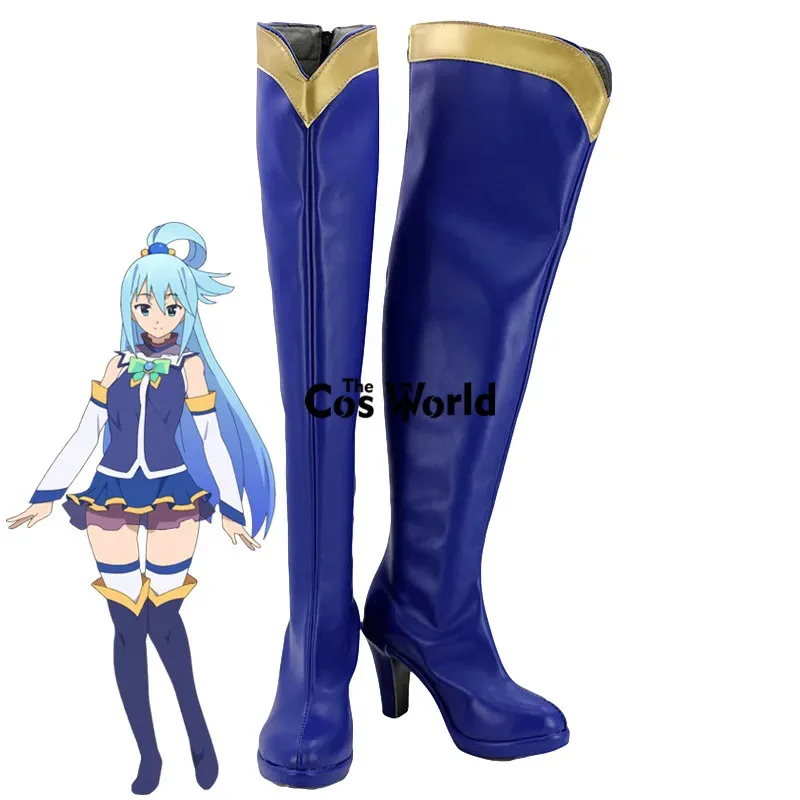 Kono Subarashii Sekai ni Shukufuku wo Aqua Anime personalizar zapatos de Cosplay botas