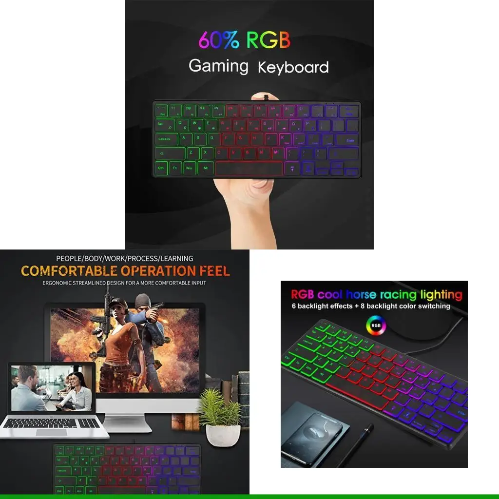 

US5C USB Gaming Keyboard Compact 64 для ключа Scientific для макета ключей True RGB