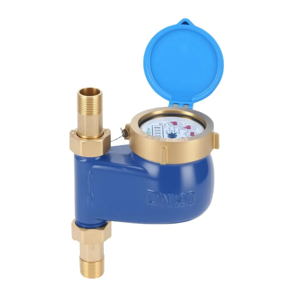 

Vertical Cold Water Meter DN20 3/4 NPT Brass Pulse Output ISO4064 Garden Home Apartment