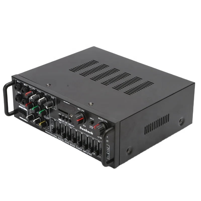 

110V 220V 12V Blue-teeth Amplifier High-power 300W*2 2.0 Home Theatre Amplifier Karaoke OK EQ Balanced Car Amplifier