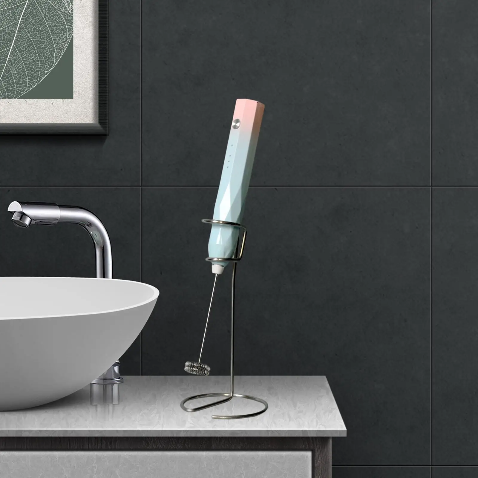 Metal Egg Beater Stand, Suporte de café Frother para restaurante, Pacote 3-6