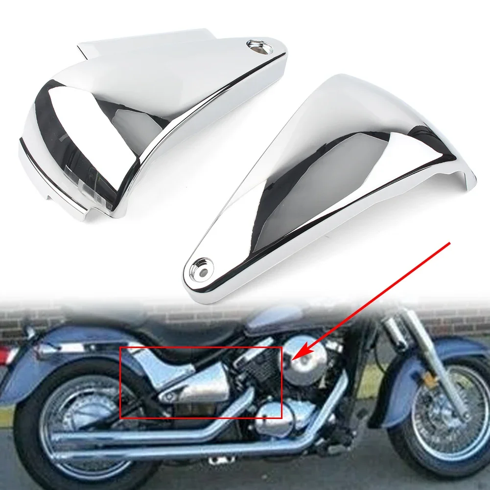 

Хромированный левый + правый 2 шт. для Kawasaki Vulcan 400 VN400 1995-2004 для VN800 1995-2006, боковая крышка аккумулятора мотоцикла
