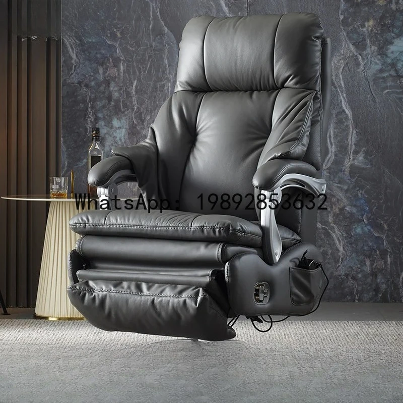 

P5/15 Boss Chair Reclining Electric Leather Luxury Home Office Seat Light Luxury Business Office Chair